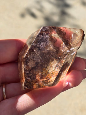 Garden quartz with rutile