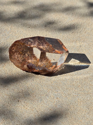 Garden quartz with rutile