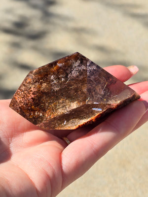 Garden quartz with rutile
