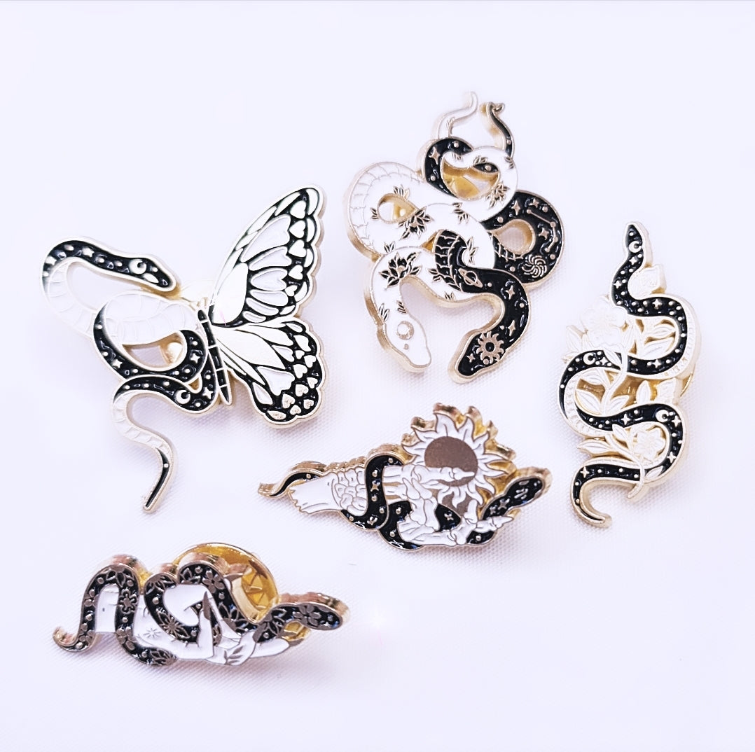Enamel Pins: Snake Collection