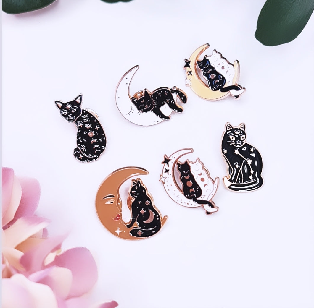 Enamel Pins: Astro Cats