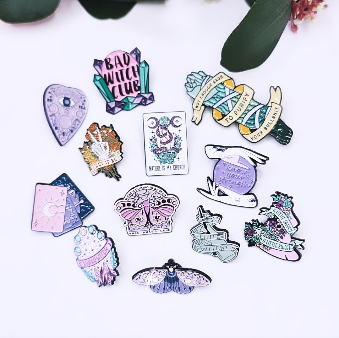 Enamel Pins: Witchy Edition