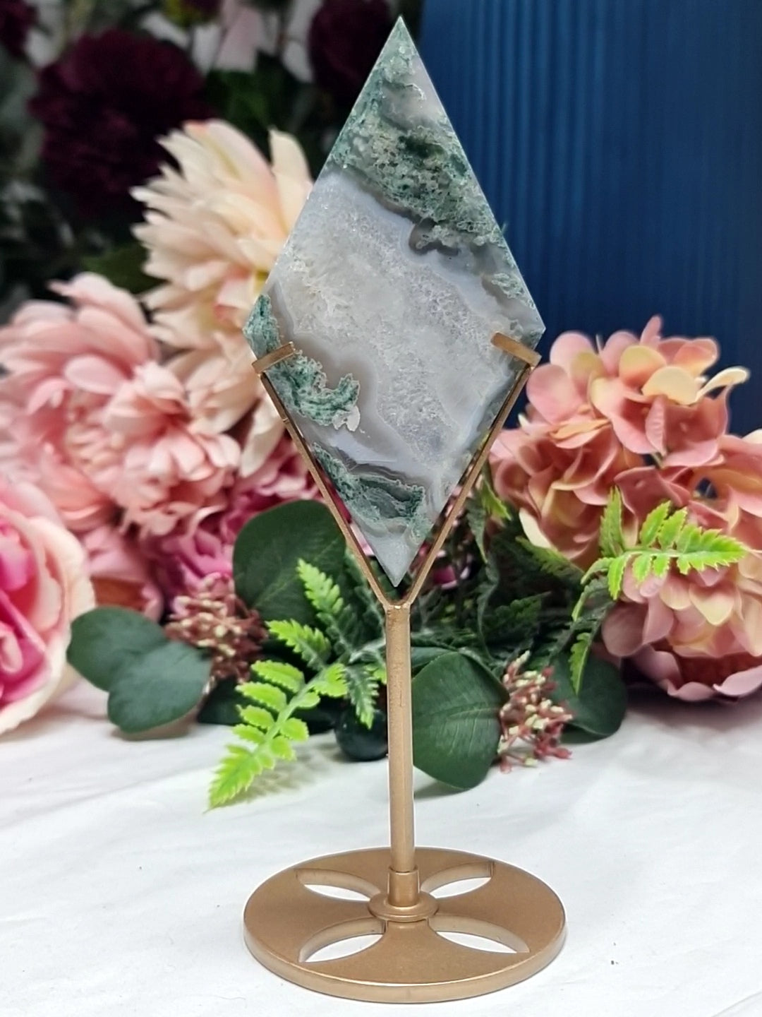 Moss Agate diamond #E