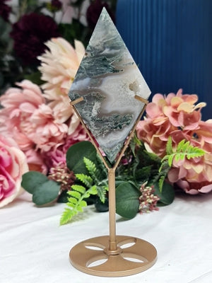 Moss Agate diamond #E