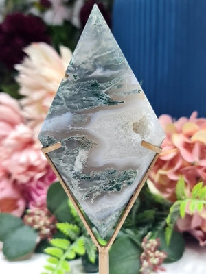 Moss Agate diamond #E