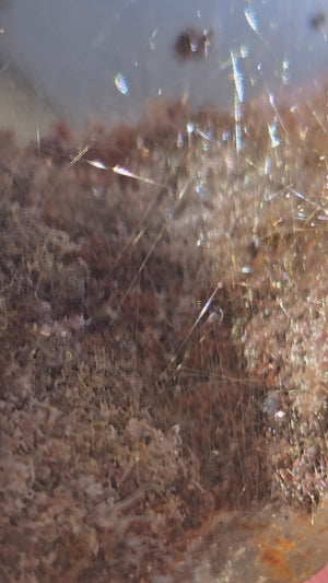 Garden quartz with rutile