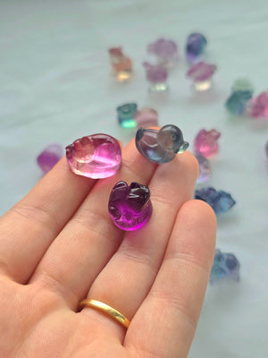 Jelly Fluorite minis carvings