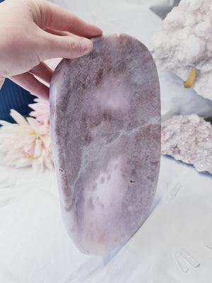 Pink Amethyst Shallow Bowl or Tray