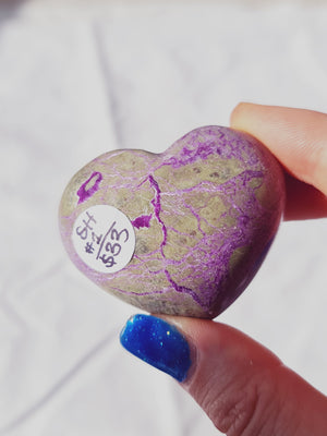Serpentine & Stichtite Puffy Heart SH1