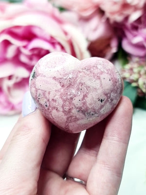 Rhodonite Puffy Heart