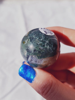 Moss Agate Sphere MS4