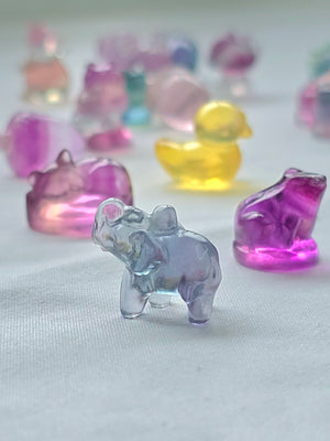Jelly Fluorite minis carvings