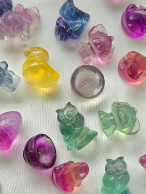 Jelly Fluorite minis carvings
