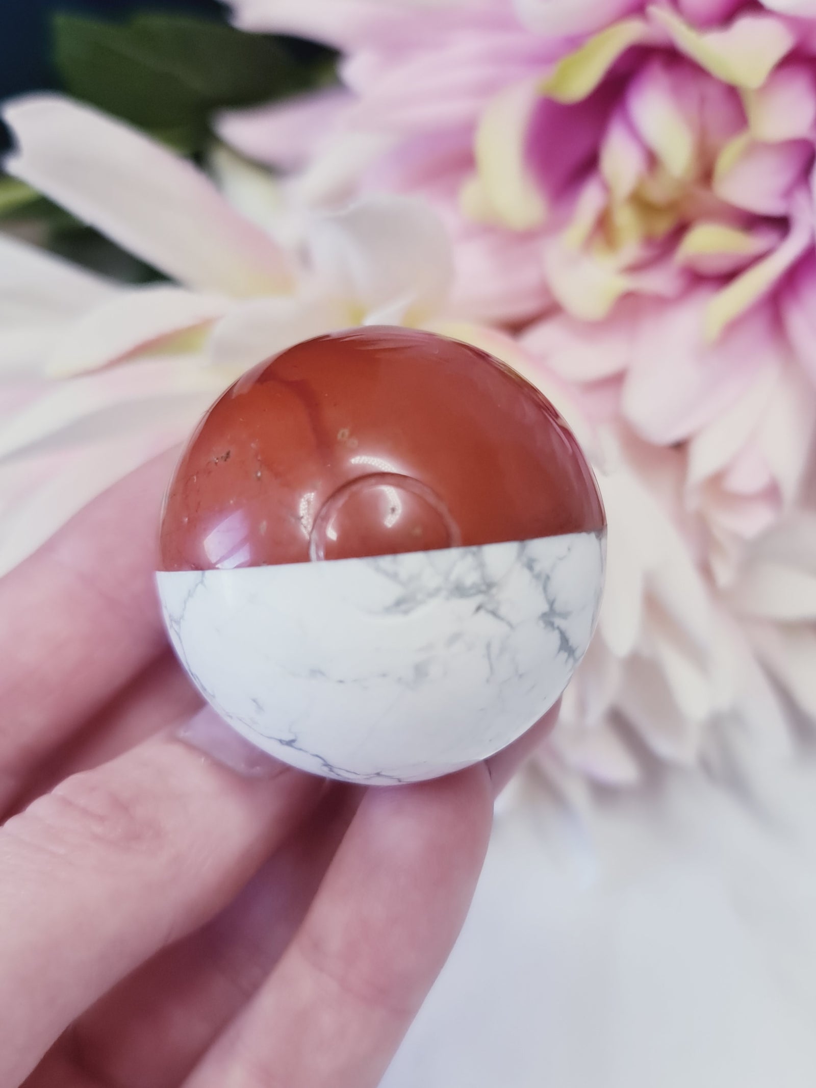 Pokéballs - Red Jasper & Howlite