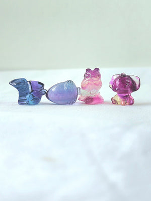 Jelly Fluorite minis carvings