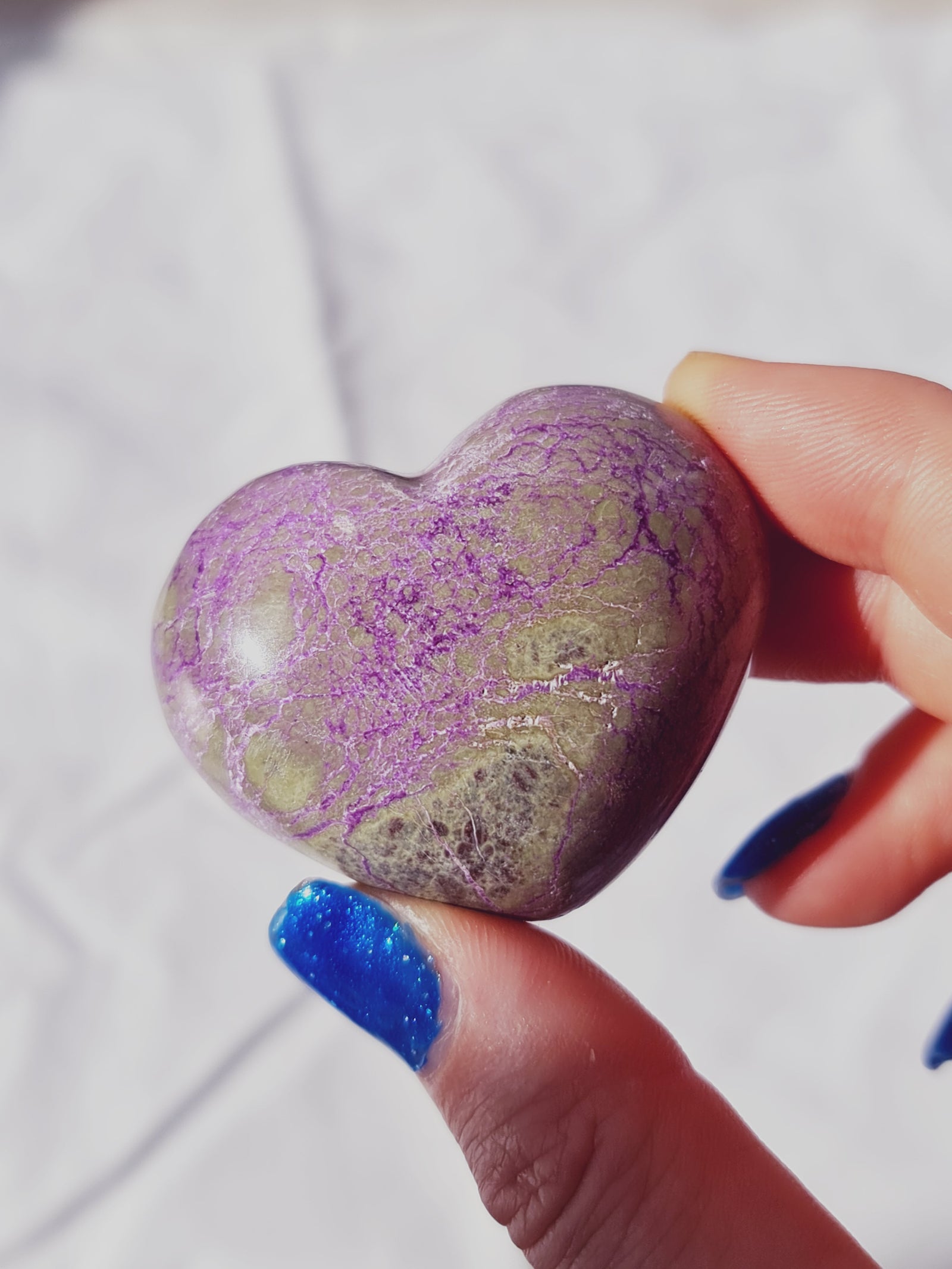 Serpentine & Stichtite Puffy Heart SH1