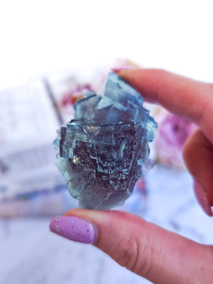 Blue Fluorite specemin. High Quality. Rare. #6