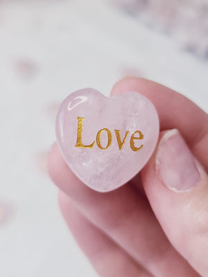 Rose Quartz Mini Heart - Love