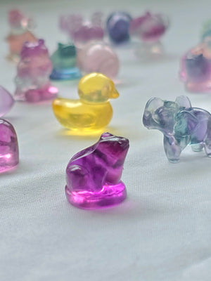 Jelly Fluorite minis carvings