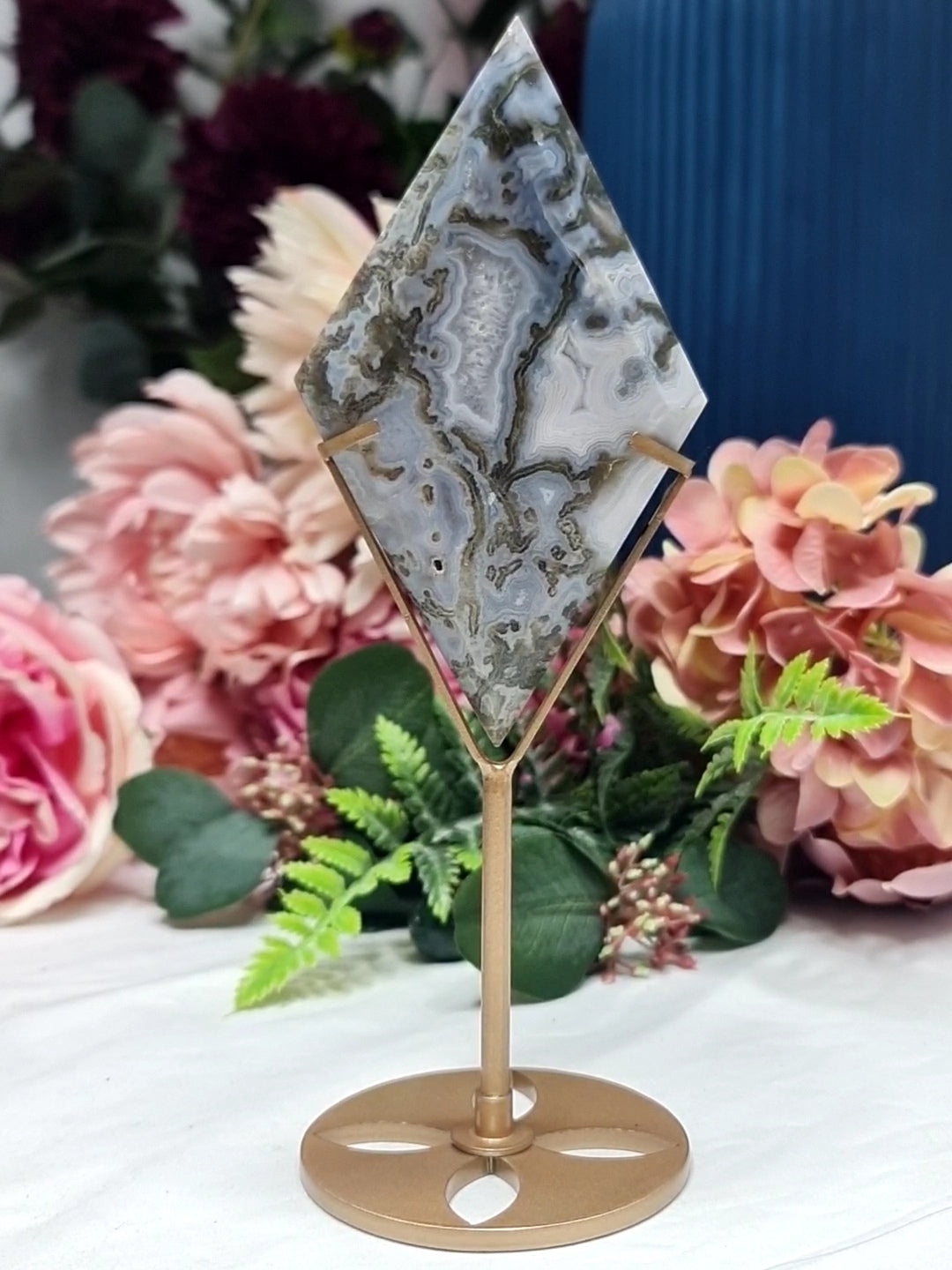 Moss Agate diamond #G