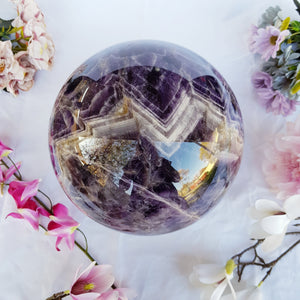 Gigantuous Chevron Amethyst Sphere