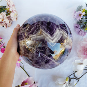 Gigantuous Chevron Amethyst Sphere