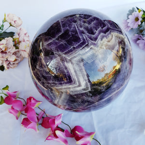 Gigantuous Chevron Amethyst Sphere