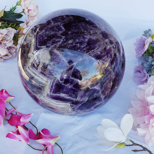 Gigantuous Chevron Amethyst Sphere