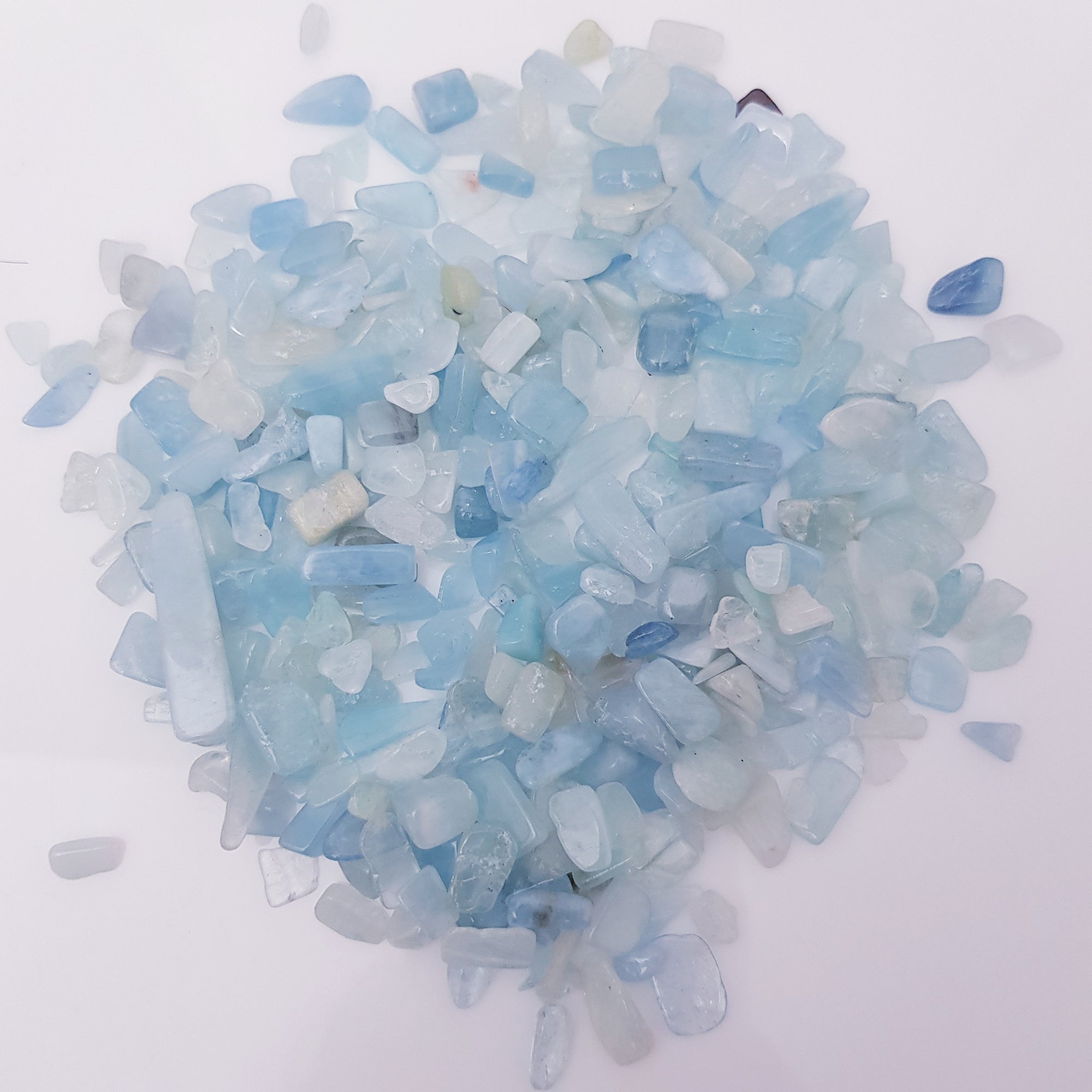 Aquamarine crystal chips 100g