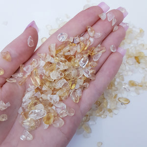 Citrine (heat treated) crystal chips 100g