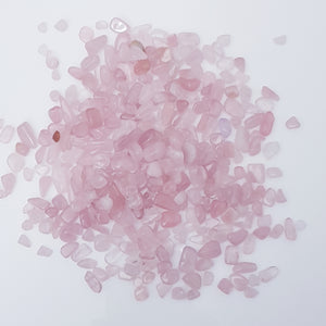 Rose quartz crystal chips 100g