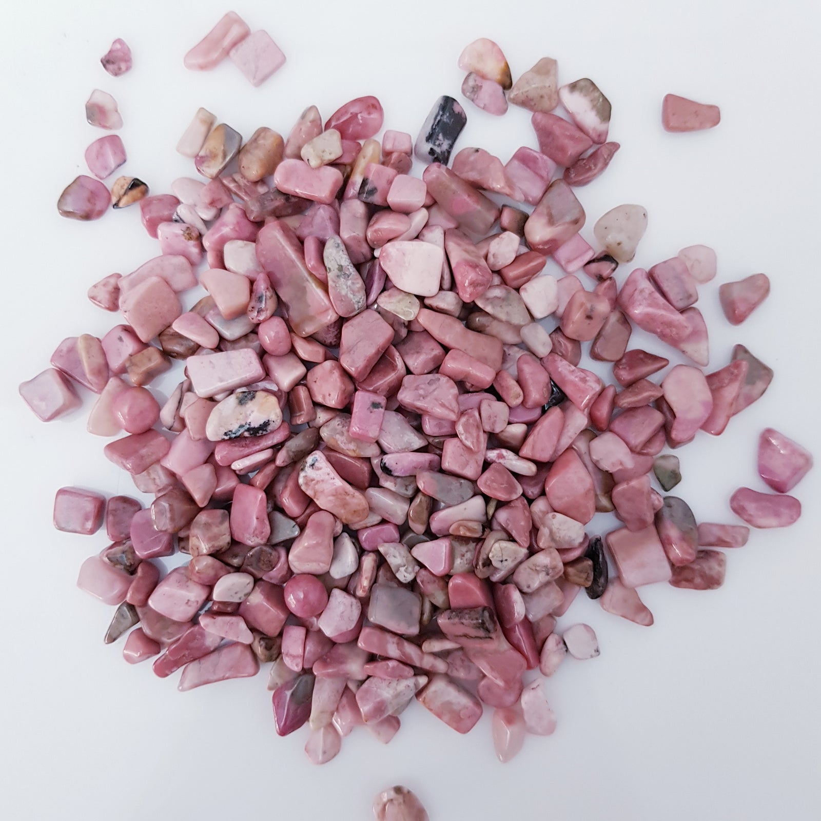 Rhodonite crystal chips 100g