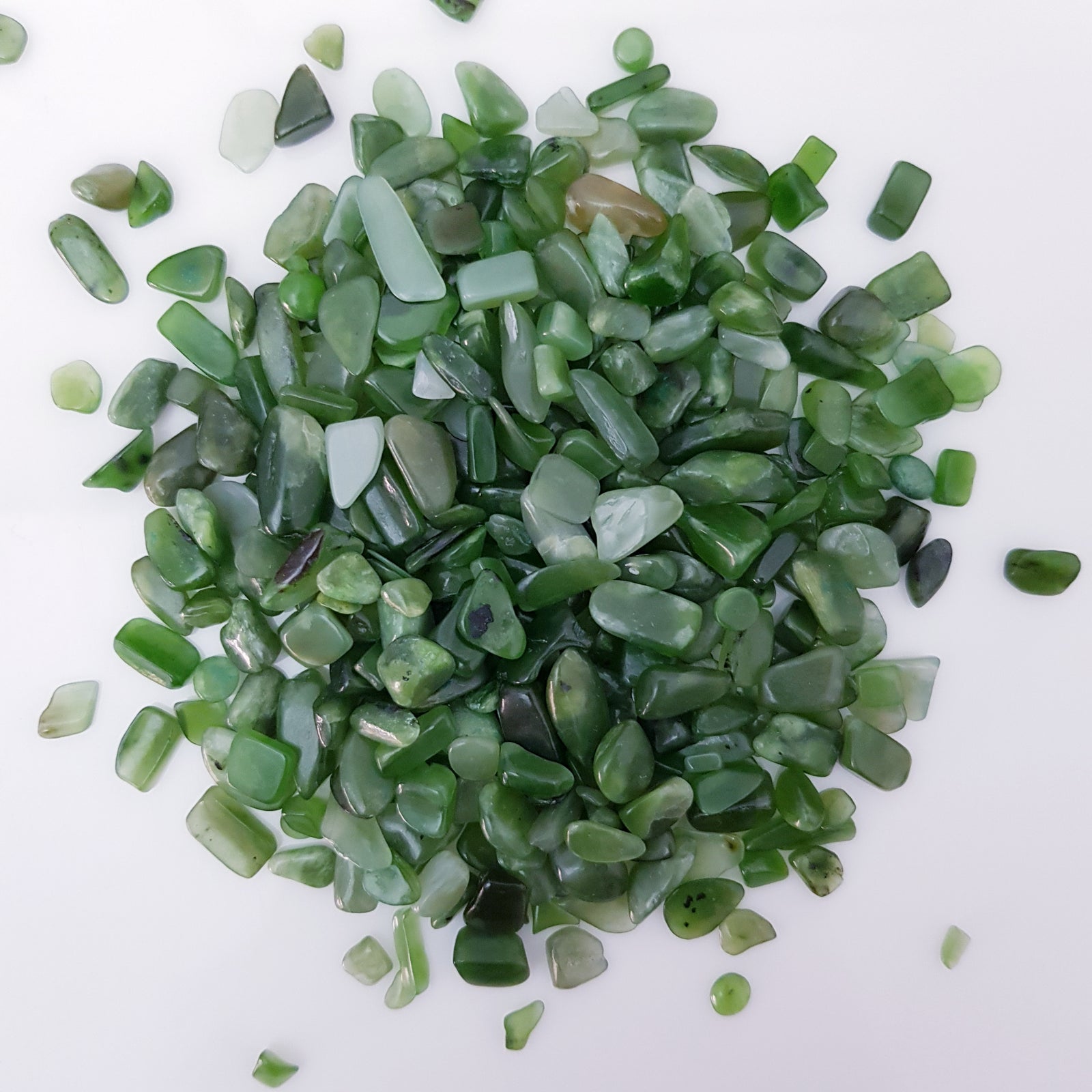 Green jade crystal chips 100g
