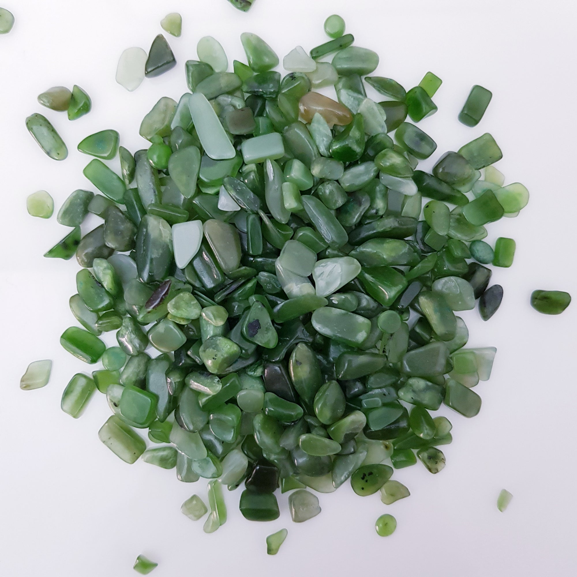 Green jade crystal chips 100g