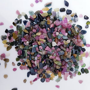 Tourmaline multi coloured crystal chips 100g