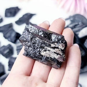 Black Tourmaline Raw pieces