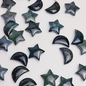 Moss Agate Stars & Moons