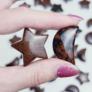 Mahogany Obsidian Stars & Moons