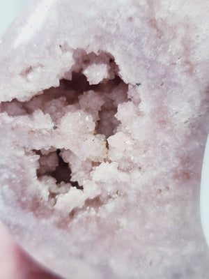 Pink Amethyst Geode Moon #1
