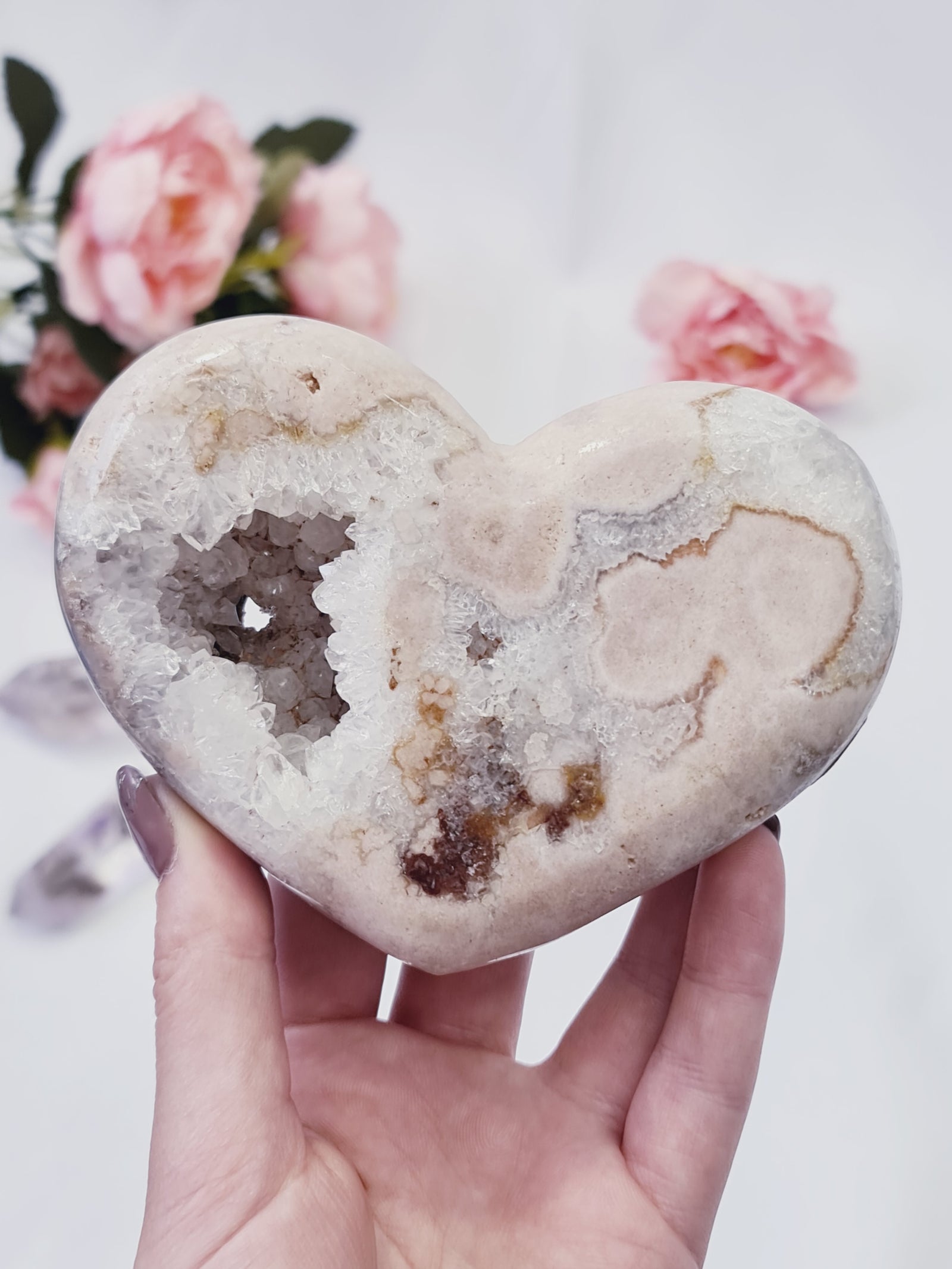 Pink Amethyst Heart