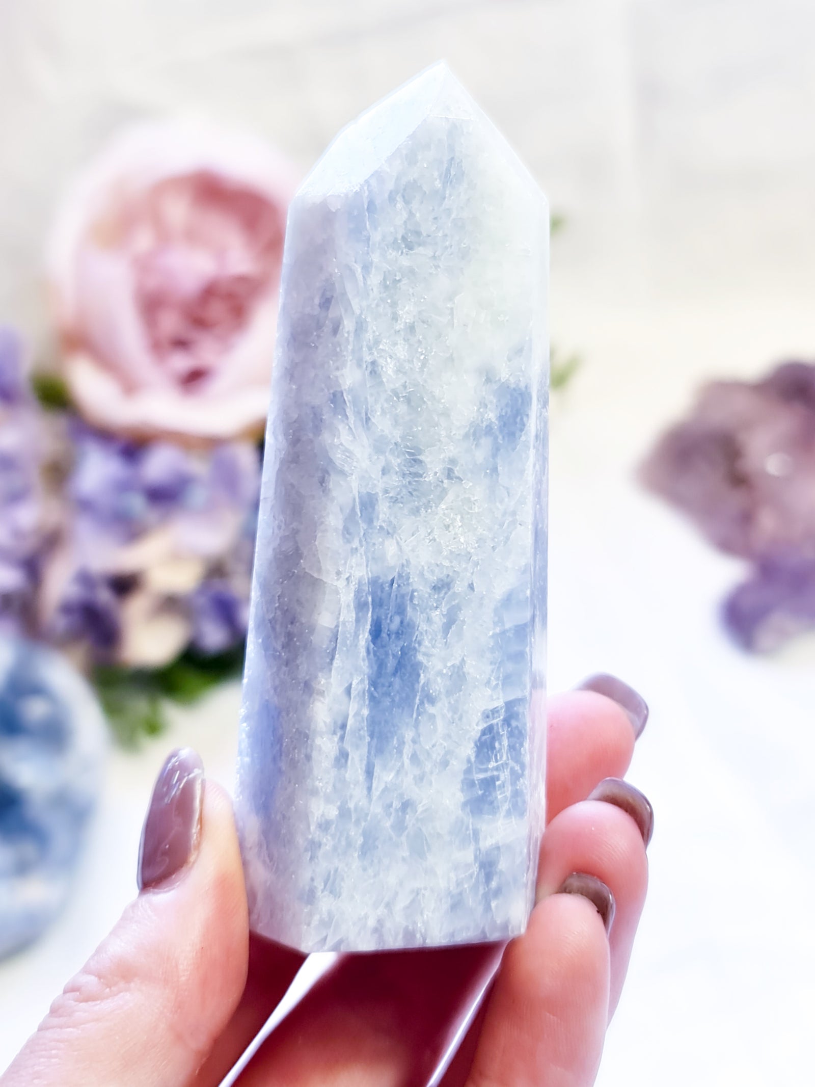 Blue Calcite Point #BC2