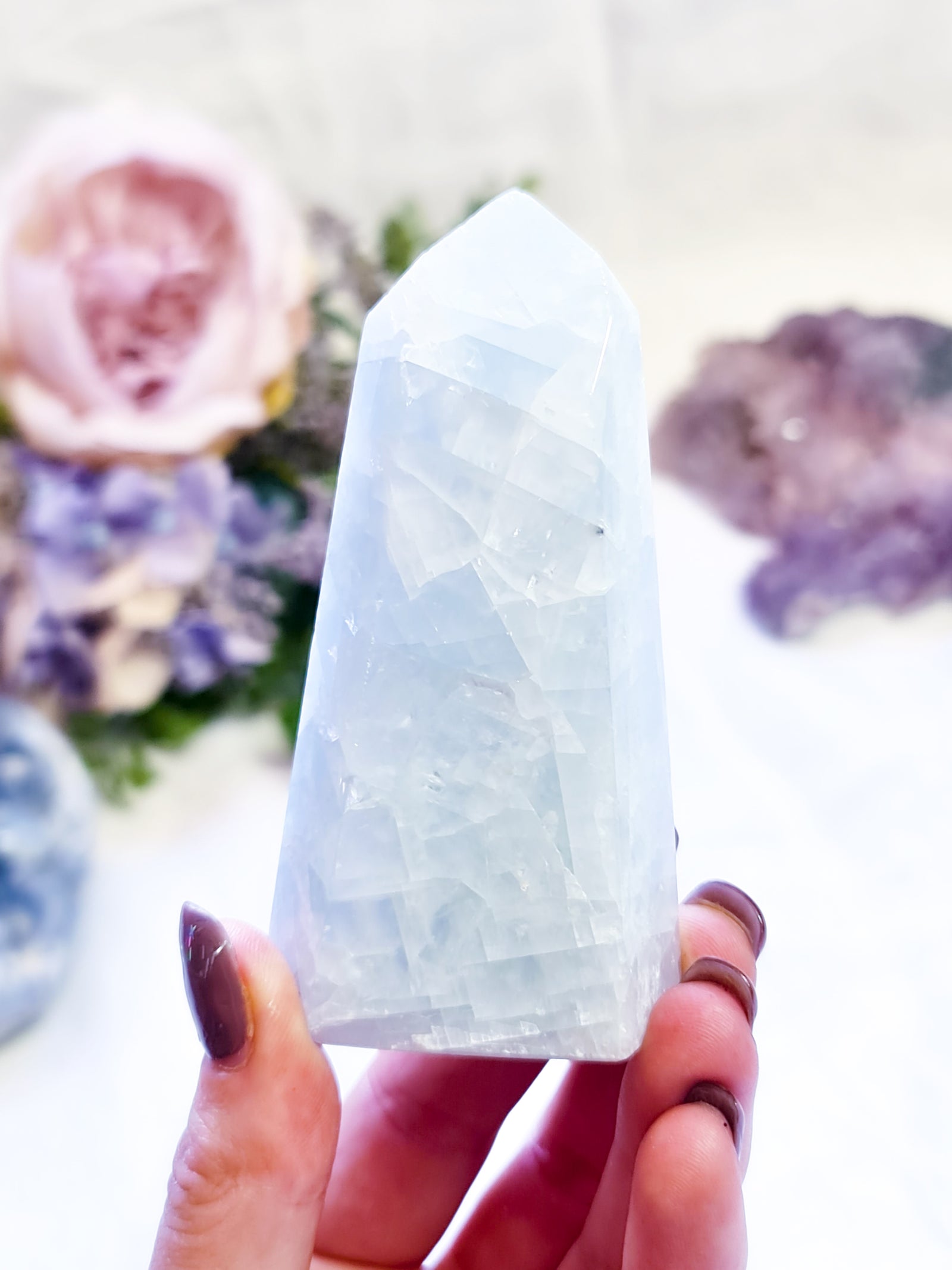 Blue Calcite Point #BC3