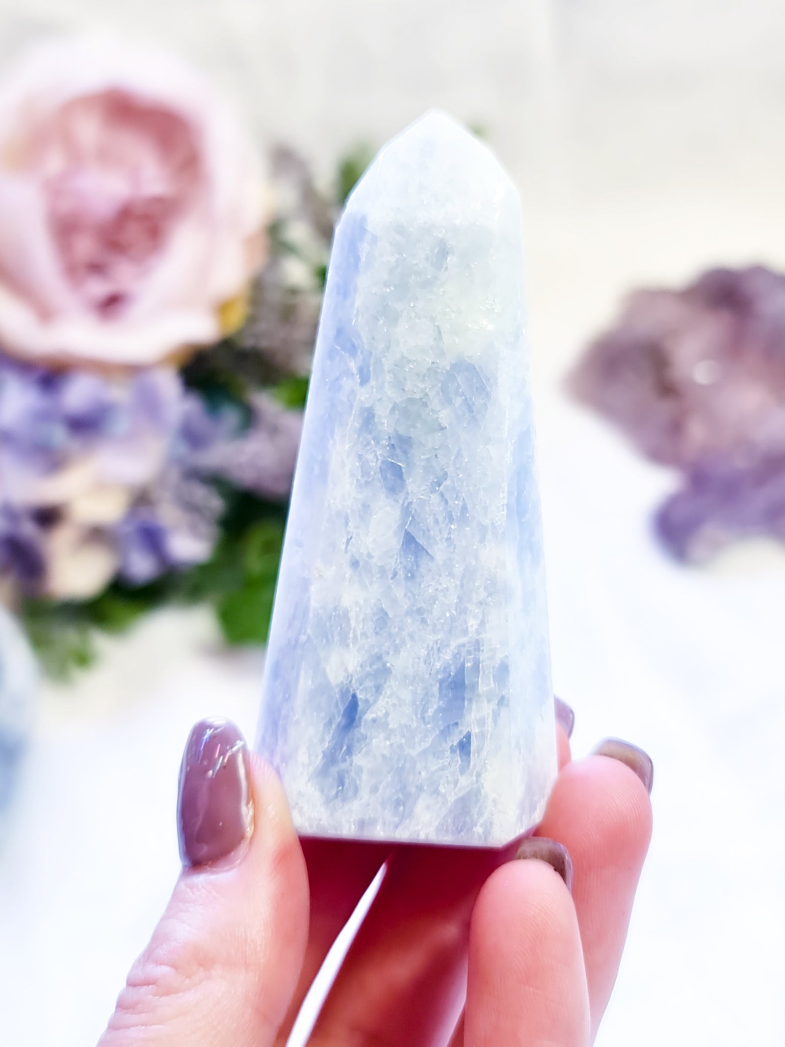 Blue Calcite Point #BC4