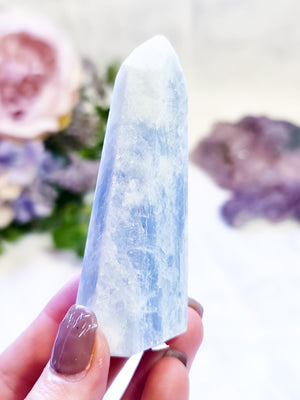 Blue Calcite Point #BC4