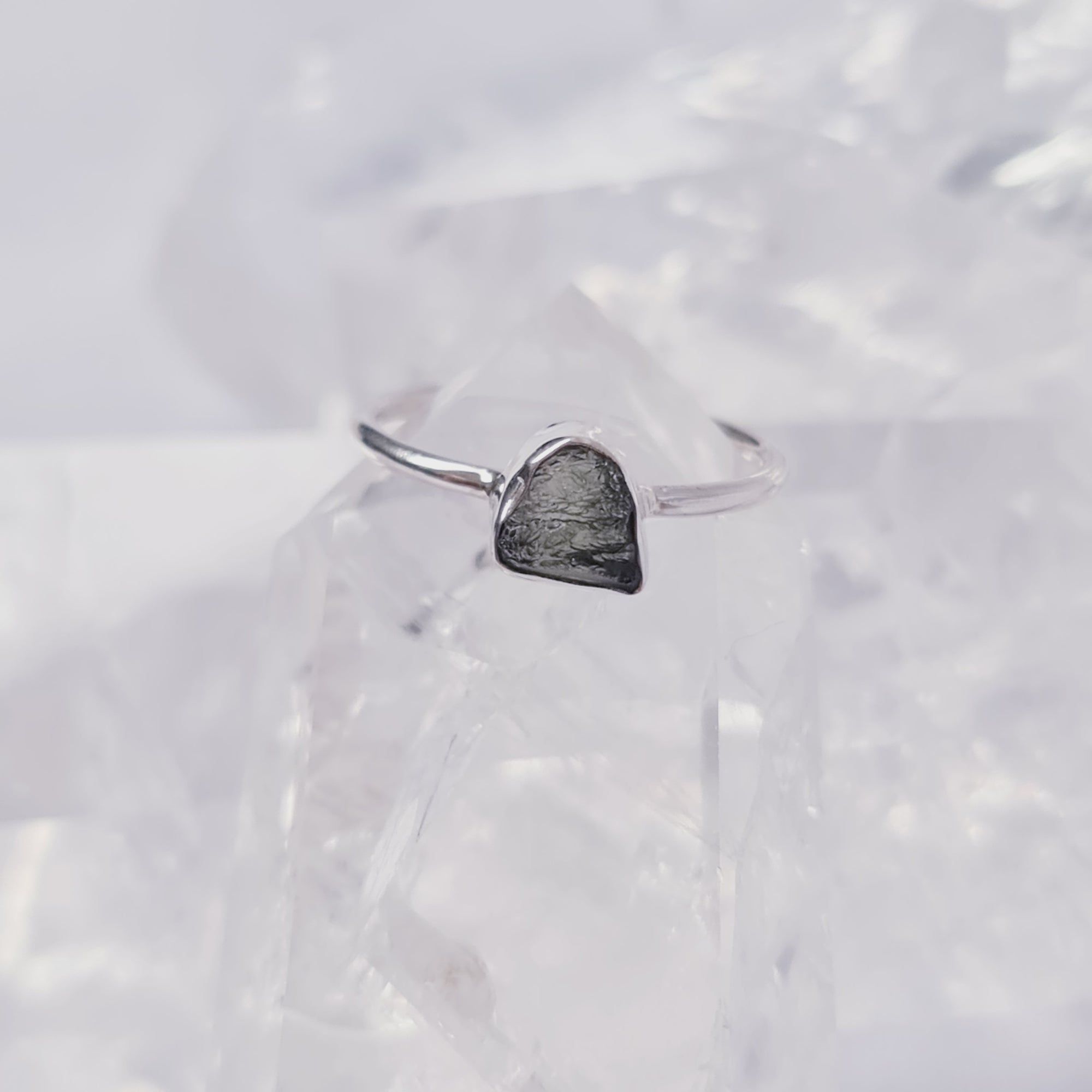 Moldavite Ring Size 10 * Rare *