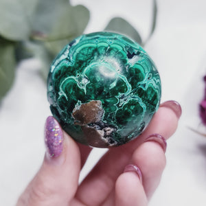 Malachite & Chrysocolla Sphere * High Quality * #MC2