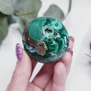 Malachite & Chrysocolla Sphere * High Quality * #MC2