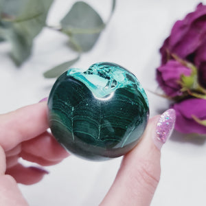 Malachite & Chrysocolla Sphere *High Quality * #MC1