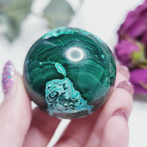 Malachite & Chrysocolla Sphere *High Quality * #MC1