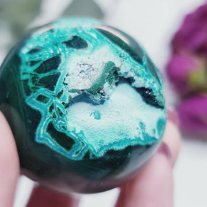 Malachite & Chrysocolla Sphere *High Quality * #MC1